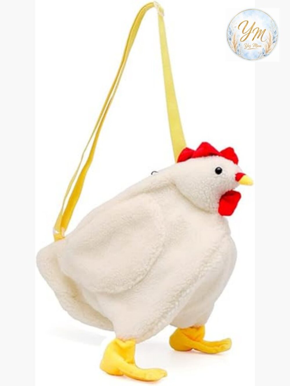 Faux Fur Tote Shoulder Crossbody Bag Cartoon Chicken Plush Handbag